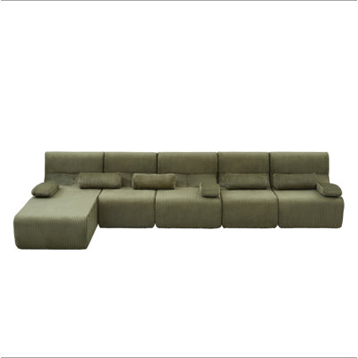 Oversized Sectional Sofa 161.8" Boneless Sofa L-shaped Sofa Couch Cozy Sofa for Living Room