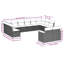  Ensemble de canapé de patio 12 pièces avec coussins en rotin de polyester noir