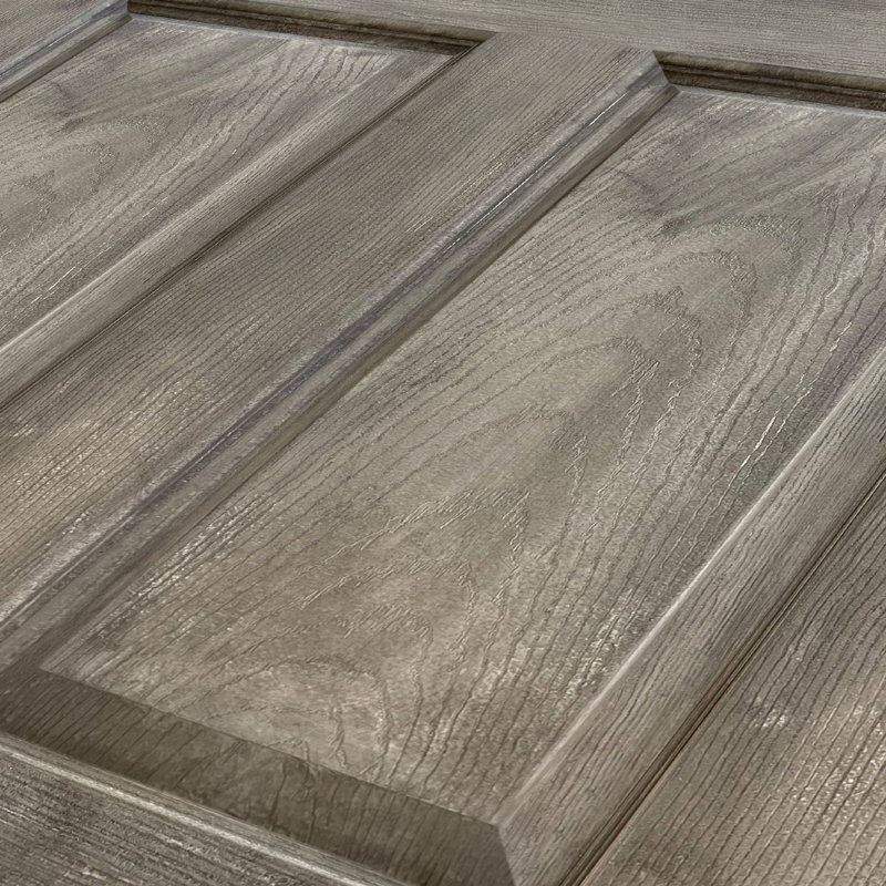 Porte standard lambrissée en bois manufacturé, 30 po x 80 po, Gris rétro