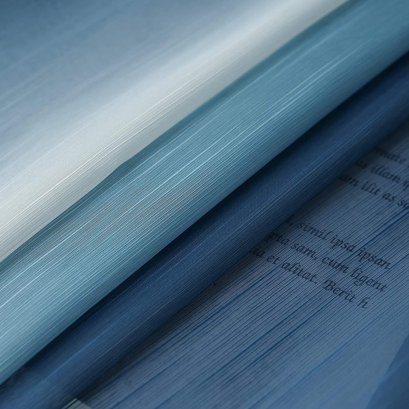 Panneau de rideau simple diaphane avec œillets Swider, Bleu, 52 po x 95 po