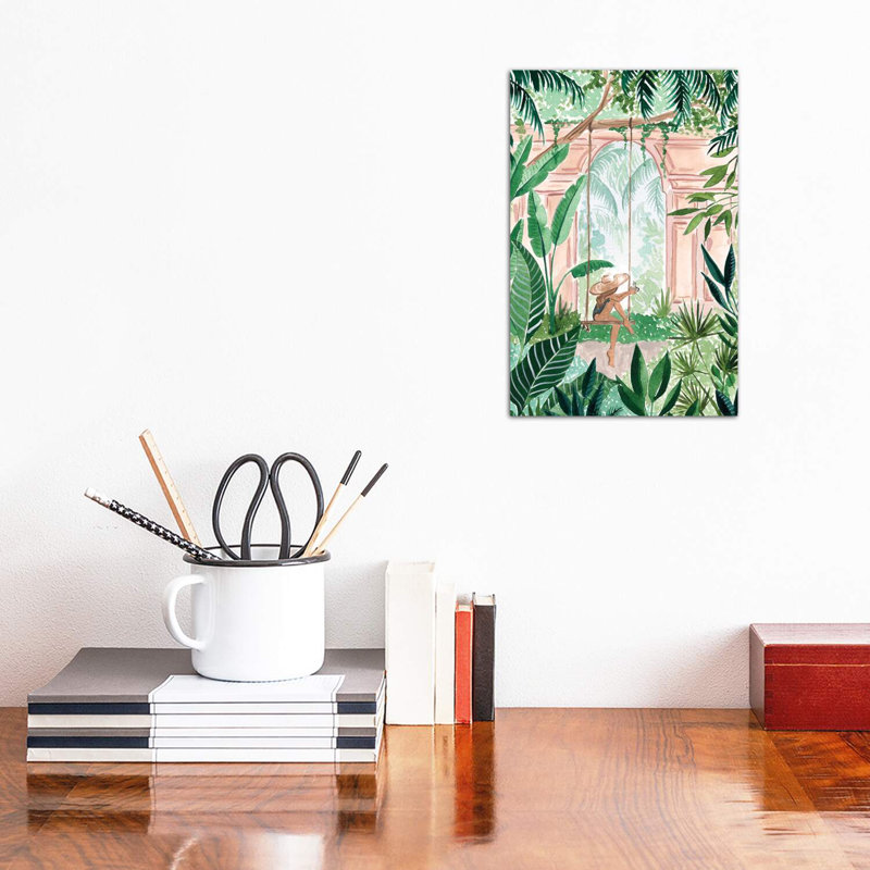Swinging In The Jungle by Sabina Fenn - Wrapped Canvas Print, 30.48 cm H x  20.32 cm W x 1.91 cm D