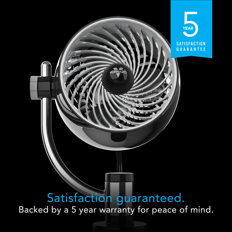 Black Metal Adjustable Desk Clip Fan with Three Speeds