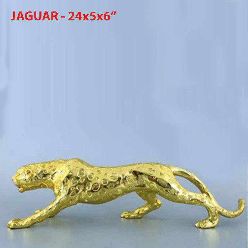Figurine / sculpture d'animaux, H 6 po x l 5 po x P 24 po, Or