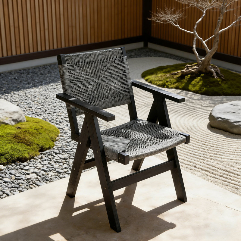 All-Season Charcoal Grey Outdoor Lounge Chair: Sturdy HIPS Material Construction Equipped With 304 Stainless Steel Accessories – Weather-Resistant Design