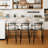 Modern Curved Back Upholstered Counter Stool-266403269