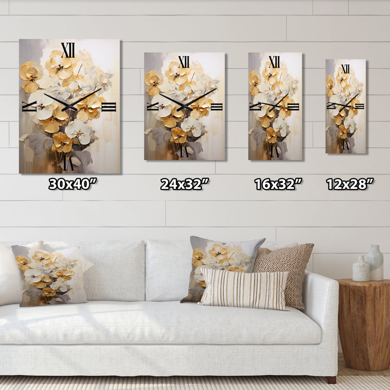 Horloge murale Blus - Pansies, Moyen