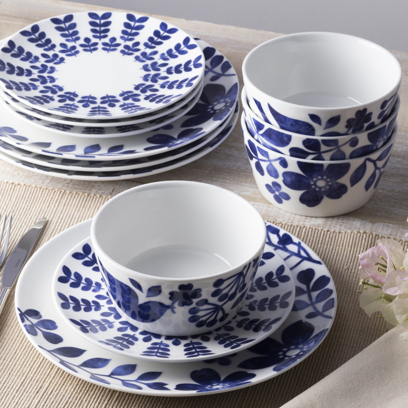 Noritake Sandefjord Set Of 4 Coupe Dinner Plates, 11"