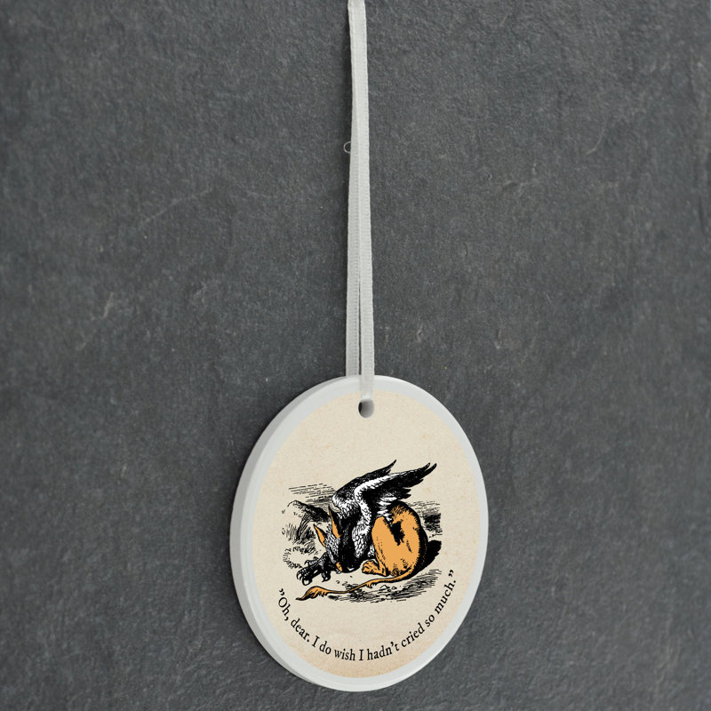 Alice Oh Dear Alice In Wonderland Circle Shaped Ceramic Ornament Bauble
