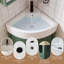 Meuble-lavabo de coin simple avec comptoir-89941757