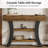 41" Console Table With Storage Shelves And Curved Frame-452388790