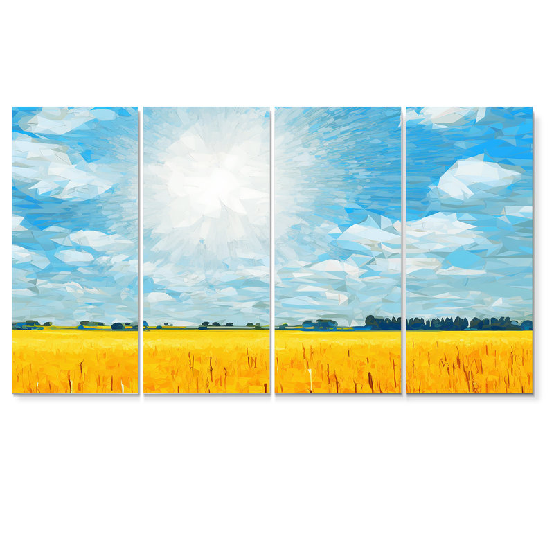 Sidney - Meadow, art mural sur toile, 4 pièces, H 32 po x l 64 po