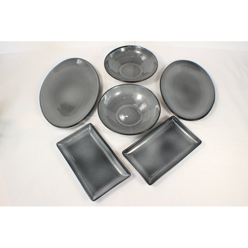 Denali Grey 6 Piece Ceramic Serving Essentials Set