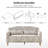 Darley 60.75"W Farmhouse Upholstered Loveseat with Curved Arms and Solid Wood Spindle Legs-1179541551