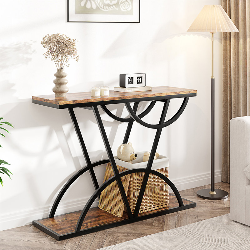 Vividwood 43" Console Table For Entryway, Brown
