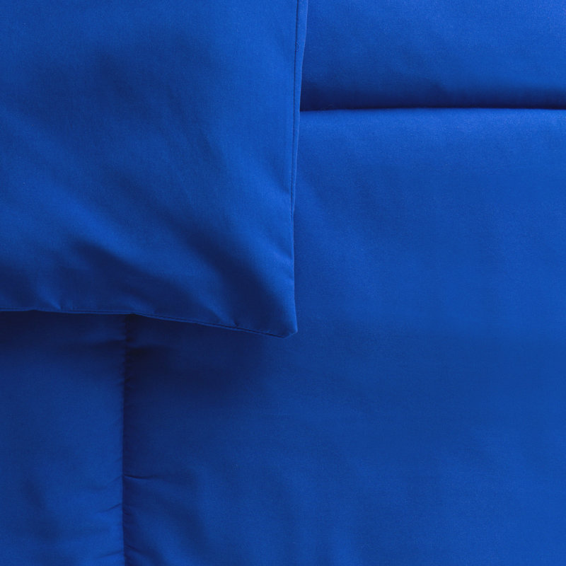 Édredon en duvet synthétique hypoallergénique toutes saisons, Édredon simple, Bleu très foncé