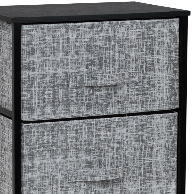 Commode 5 tiroirs - Gris / blanc, Noir / gris