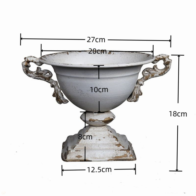 Vintage Double-Handled Flower Pot For Timeless Home Décor, Ideal For Showcasing Plants And Adding Charm To Your Space