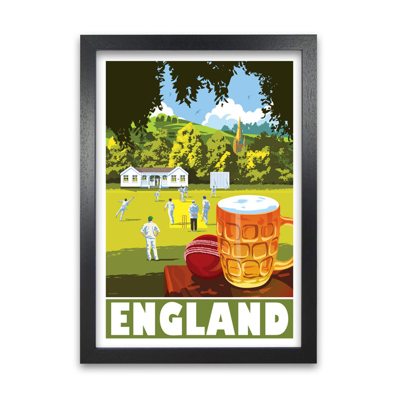England by Stephen Millership - Print, Black, 42 cm H x 29.7 cm W x 5 cm D