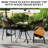 28" Outdoor Table By , Faux Wood Patio Furniture For Garden. Square Shape, Water , 110 Lbs. Weight Capacity, Simple Installation, Brown Table, In Brown. Deck, Backyard, Lawn . Water, Easy Assembly