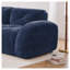 Canapé modulaire en L capitonné en velours bleu avec repose-pieds mobile, canapé-lit sans assemblage pour espaces de vie-830330290
