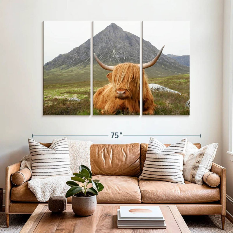 Vache sereine Brampt Highland, H 42 po x l 65 po