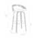 Maxime Swivel Counter or Bar Height Bar Stool with Open Low Back in Faux Leather and Wood