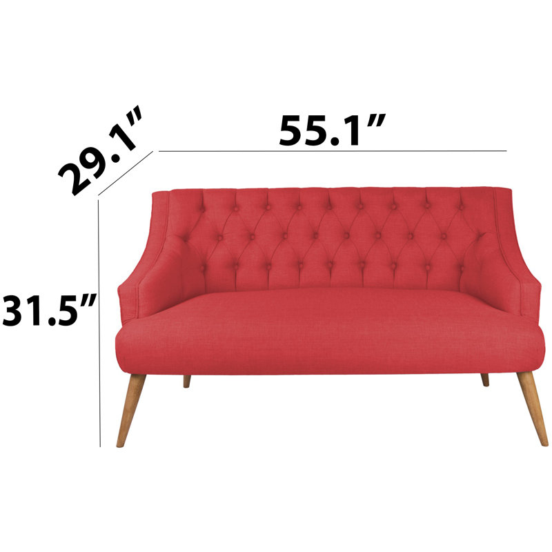 Causeuse 55,12 po, Rouge tuile
