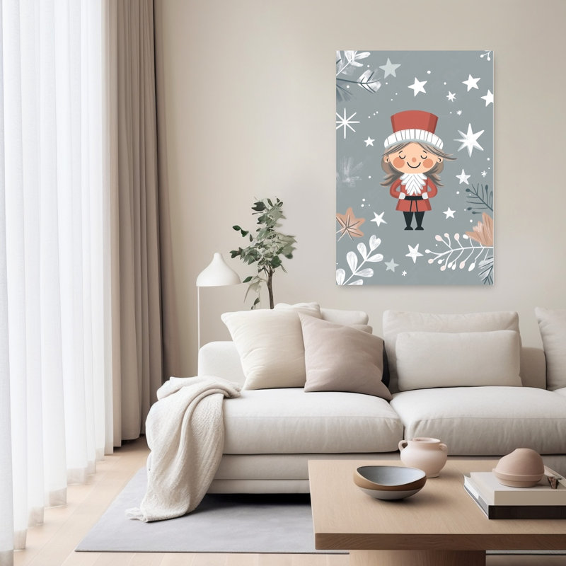 Casse-noisette, rêve d'hiver, rêve, fantaisiste, paysage d'hiver abstrait, impression d'art mural, H 60 po x l 40 po