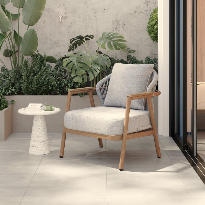 Fauteuil d'appoint Manzanares, Brun, Gris