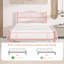 Single Size Metal Bed Frame with Heart Headboard, Modern Platform Bed with Footboard, Steel Slat Support, No Box Spring Needed, Easy Assembly (Set of 2)