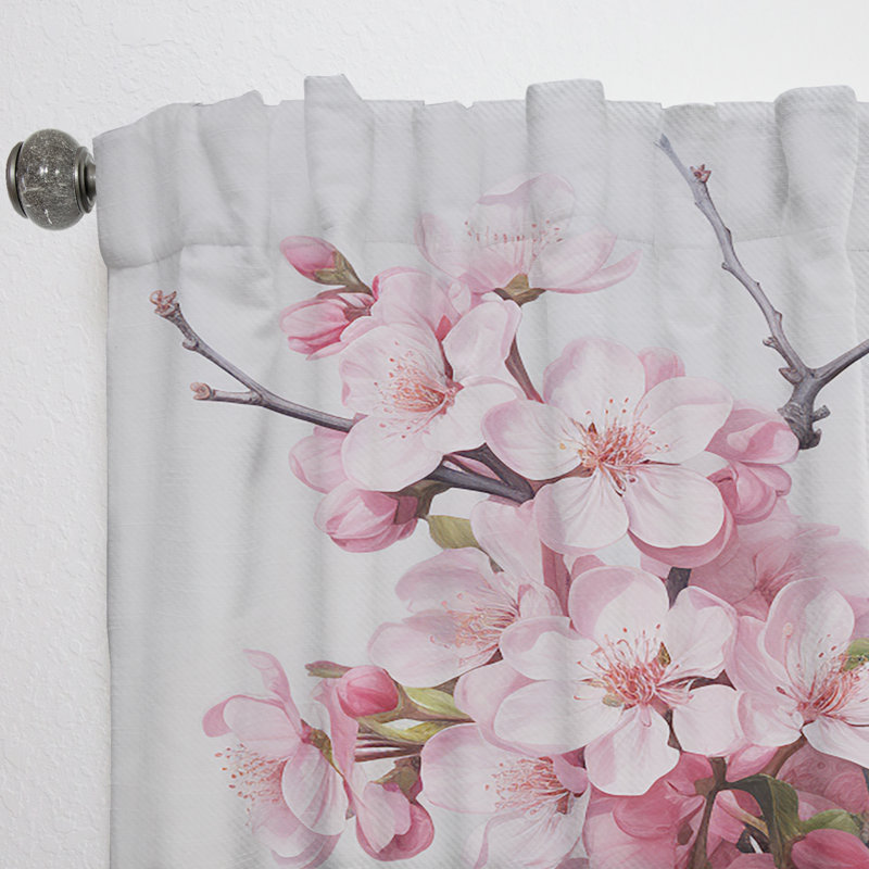 Rideau obscurcissant à motif abstrait Apple Blossom - Katorina, L 52 po x L 63 po