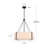 5-Light Transitional Drum Fabric Shade Chandelier