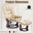 32" Contemporary Leather Recliner and Ottoman with Swiveling Mahogany Wood Base-101645048