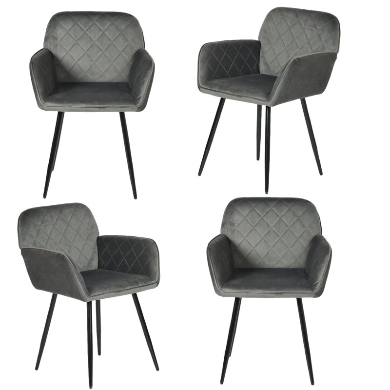 47cm H Velvet Upholstered Dining Chair