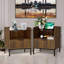 Arlen Modern Bedside Table with Charging Station & Glass Top â€“ 1-Drawer Nightstand,2Pcs-1868175684-1868175685