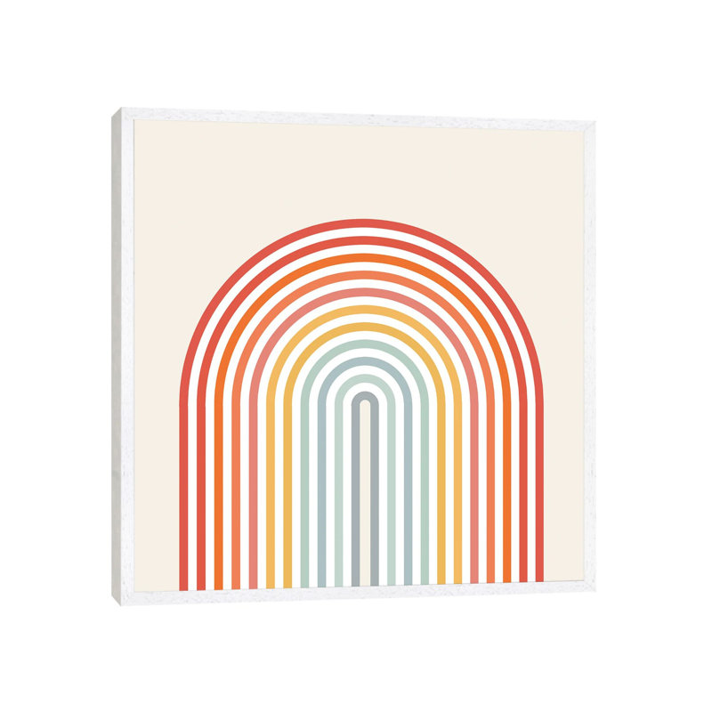 Minimalistic Rainbow by Show Me Mars - Gallery-Wrapped Canvas Giclée on Canvas, White Framed, 93.98 cm H x 93.98 cm W