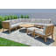 Huntington 12 Piece Teak Sectional Seating Group with Sunbrella Cushions-492633464-508217823