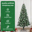 vidaXL Artificial Pre-lit Christmas Tree Green PVC and Metal-460523449