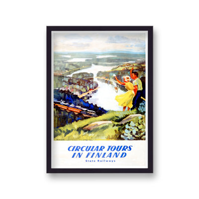 Circular Tours In Finland Vintage Travel - Single Picture Frame Print