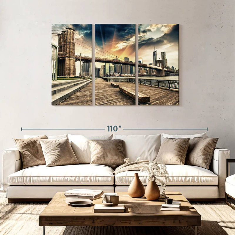 Lilie Dramatic Brooklyn Bridge, 48" H x 74" W