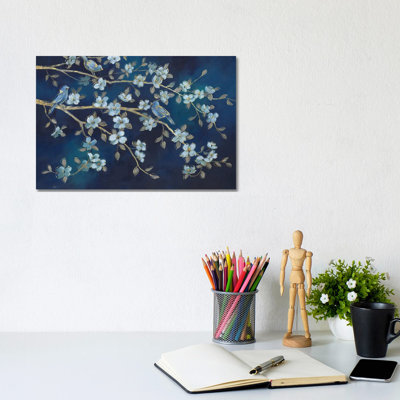 Bluebird Conference 1 Piece Wrapped Canvas Painting
