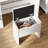 Greyden Vanity Set with Glass Top and Outlets-408503648