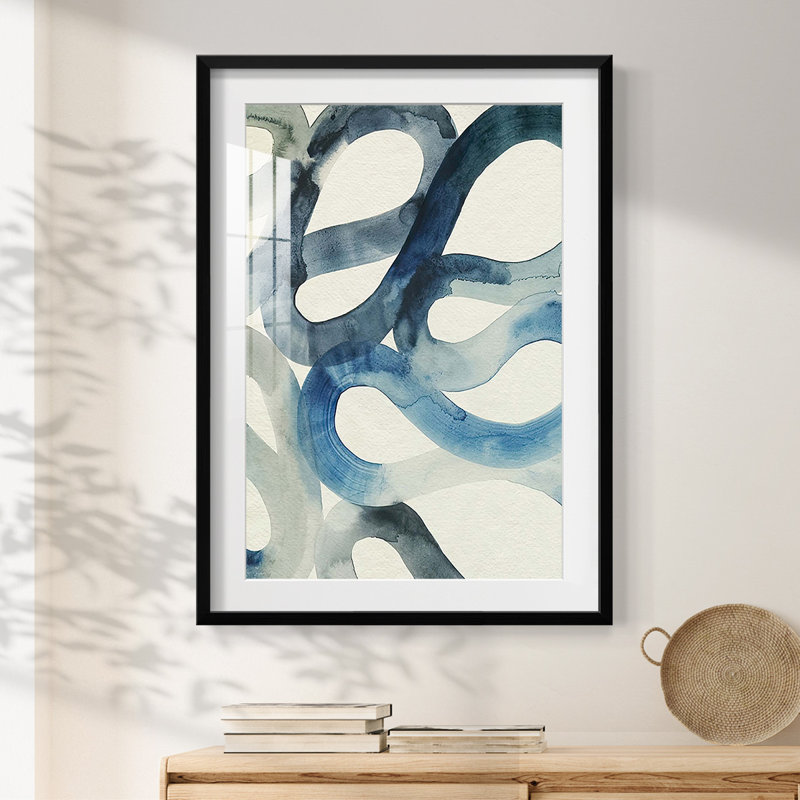 Eau et sable I - Impression encadrée, Noir, H 28,5 po x l 20,5 po