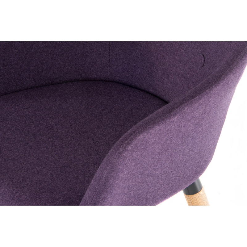 Camargo 18.5cm H Tufted Polyester Blend Upholstered Accent in Plum, Plum