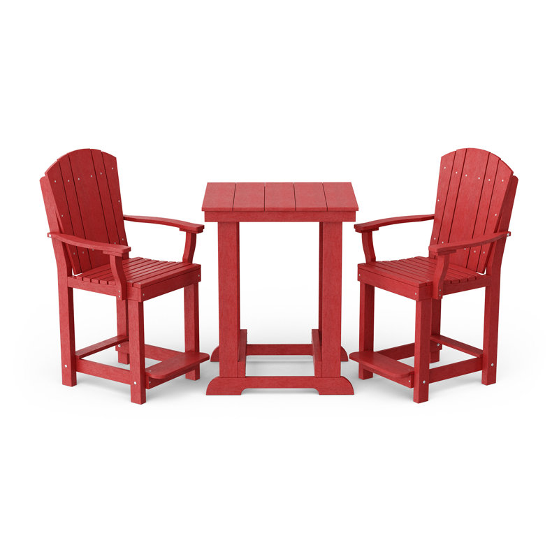 Heritage 3-Piece Patio Set, Cardinal Red