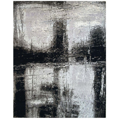 Hand Woven Silk and Wool Area Rug