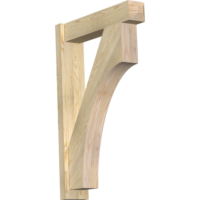 Persienne en bois rustique Westlake Craftsman, Sapin Douglas de 6 po (sciage brut), P 16 po x H 28 po