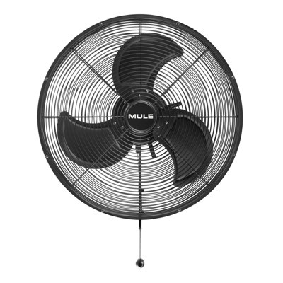 Mule Swag 20" Matte Black Wet Rated Outdoor Hanging Ceiling Fan with Remote and Pull Chain