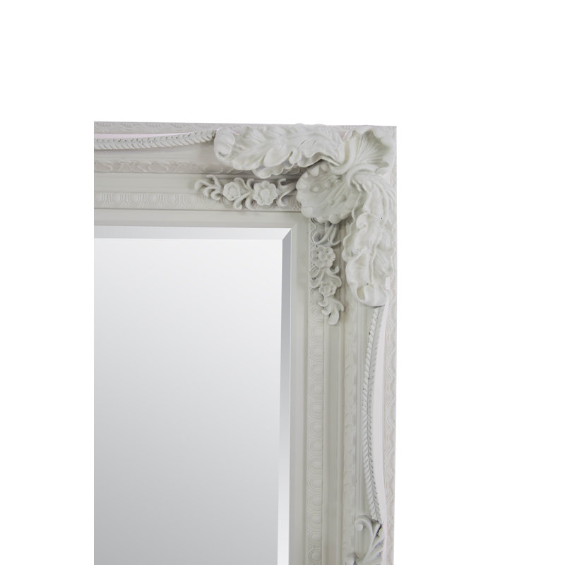 Fallin Flat Wall Mirror, 175cm H x 90cm W x 10cm D, Cream