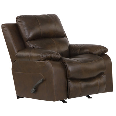 Akylah 42" Wide Leather Match Rocker Standard Recliner